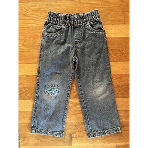 Sashiko Denim Relaxed Fit Jeans Youth 4T Child Pants Visible Mending